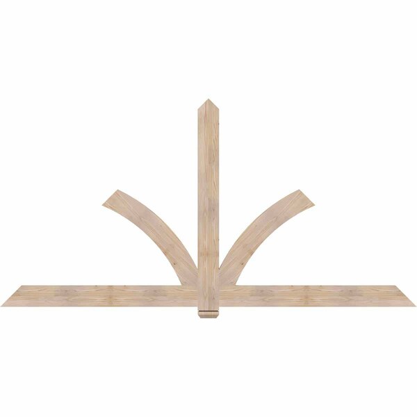 Ekena Millwork Redmond Smooth Timber Gable Bracket, Douglas Fir, 108"W x 54"H x 1 1/2"D x 5 1/2"F, 12/12 Pitch GBW108X54X0206RED00SDF - main